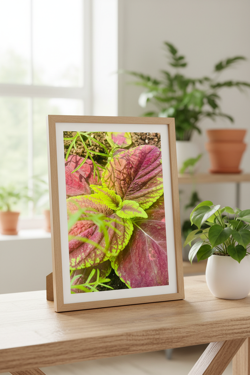 Coleus Plant 4K - Framed Lifestyle Shot