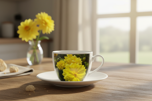 Yellow Dahlia - Tea Cup Lifestyle Redo
